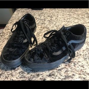 BRAND NEW BLACK VELVET VANS